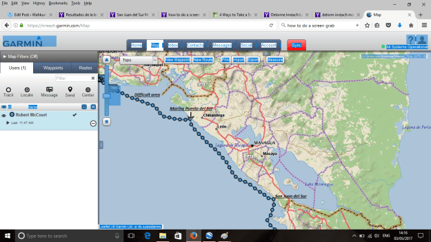 Map of our Inreach in Nicaragua