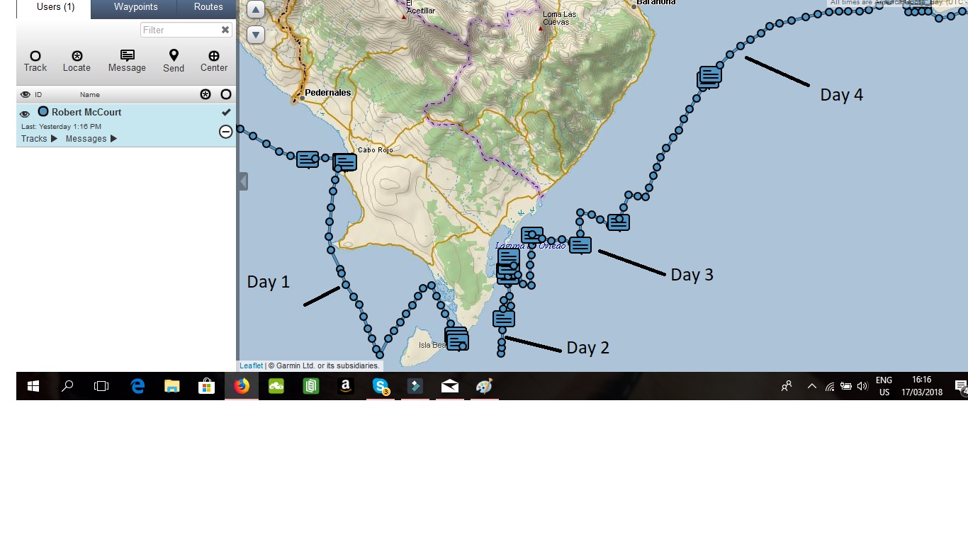 Crossing Punta Beata map