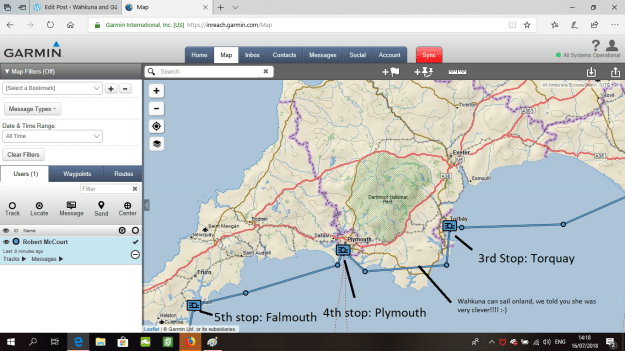 Map of Torquay Plymouth and Falmouth